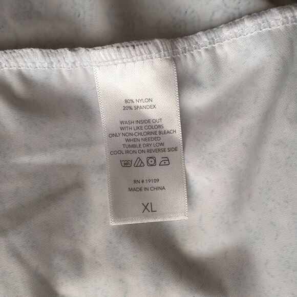 Aqua et Sol Long Sleeve Rash Guard UPF 50+ White Blue Mixed Print Summer Size XL - Picture 5 of 5